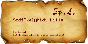 Székelyhidi Lilla névjegykártya