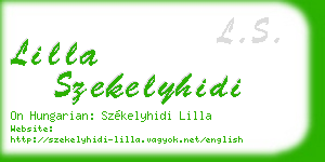lilla szekelyhidi business card