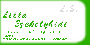 lilla szekelyhidi business card
